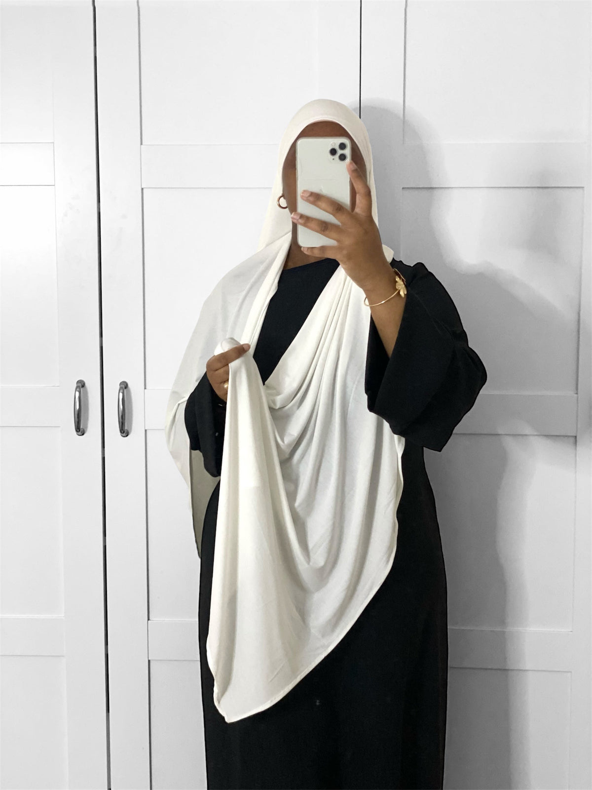 Jersey coton modal - Cream White
